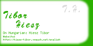 tibor hiesz business card